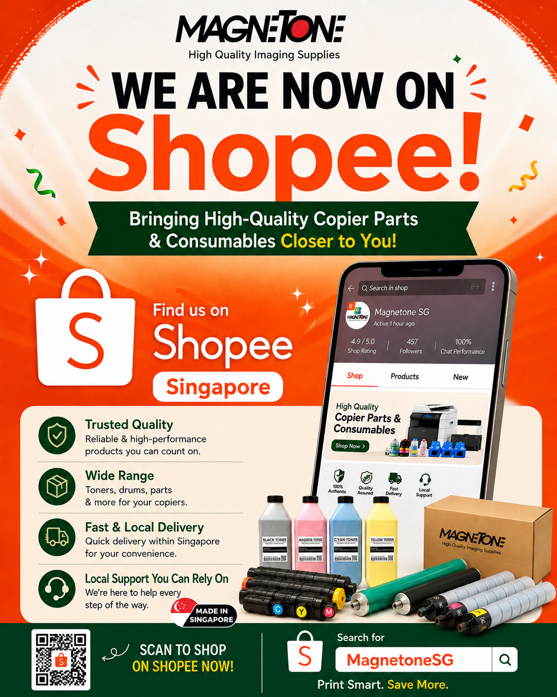 Magnetone Is Now on Shopee Singapore – Shop Toner Cartridges & Copier Supplies Online